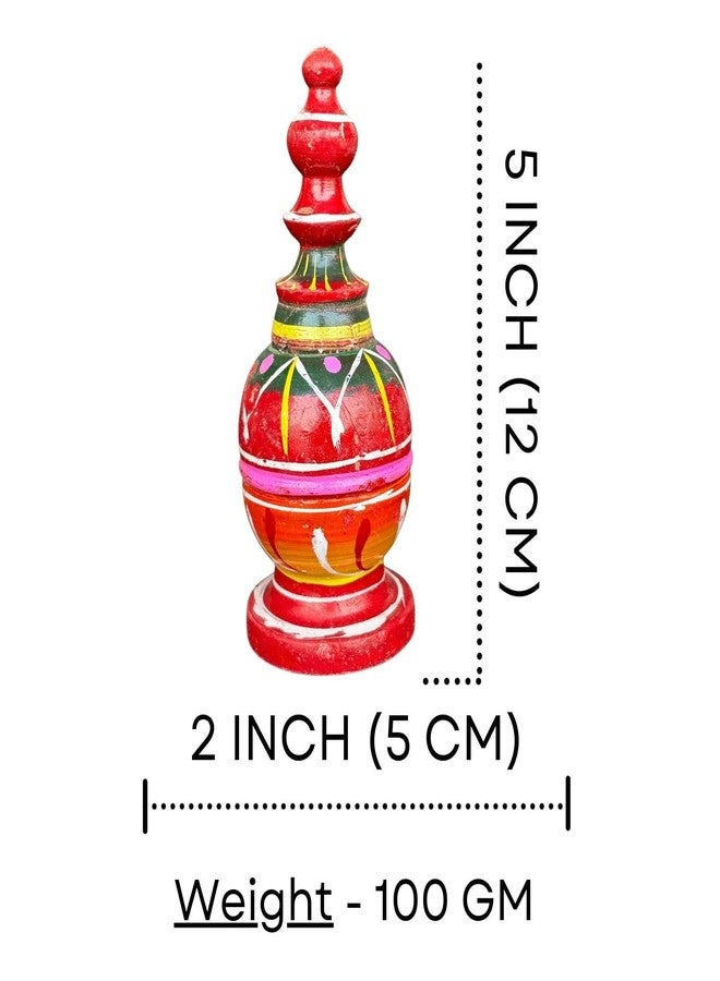 سالفوس أب سولوشنز Salvus APP SOLUTIONS صندوق سندور دائري متعدد الألوان مصنوع يدويًا/سيندور داني/سيندور ديبي لبوجا والمرافق (5 بوصات) - Image 2